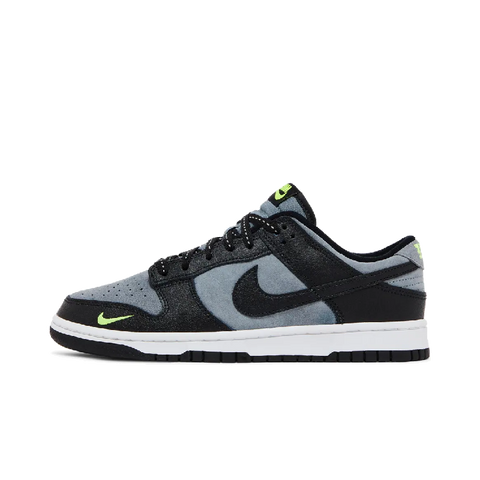 Nike Dunk Low Black Cool Grey Volt Mini Swoosh