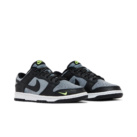 Nike Dunk Low Black Cool Grey Volt Mini Swoosh