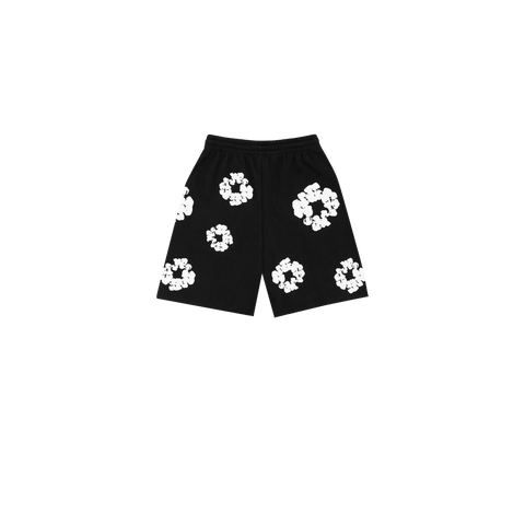 Denim Tears The Cotton Wreath Shorts Black/White