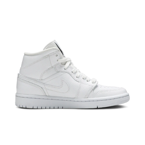 Jordan 1 Mid White Snakeskin (Women's)