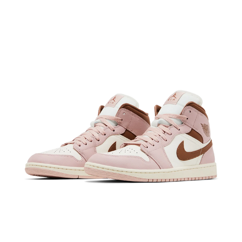 Jordan 1 Mid Pink Oxford Brown (Women's)