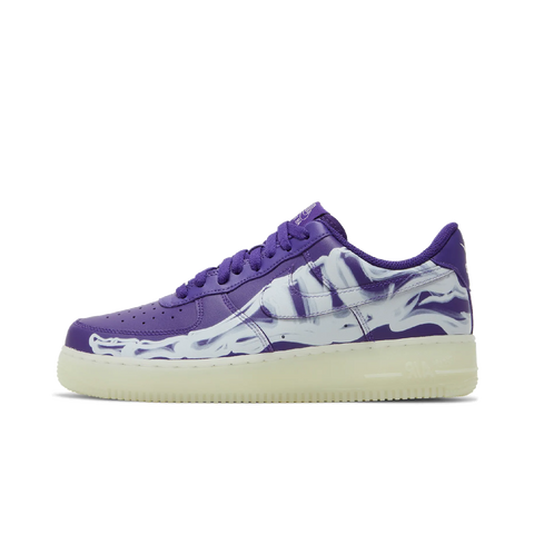 Nike Air Force 1 Low 07 QS Purple Skeleton Halloween