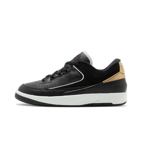 Jordan 2 Retro Low Black Metallic Gold (Women's)
