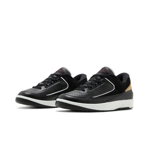 Jordan 2 Retro Low Black Metallic Gold (Women's)