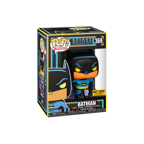Funko Pop! Heroes Batman The Animated Series Batman (Black Light Glow) Hot Topic Exclusive Figure #369